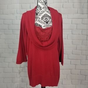 Alfani sz 3x cowl neck popover sweater 3/4 sleeves